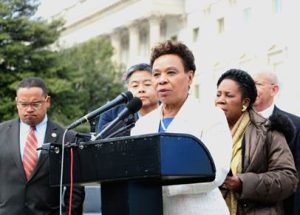 Congresswoman Barbara Lee Holds Press Conference Demanding Trump Stop Military Engagement in Syria