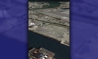 A photo of Eagle Rock Aggregates' facility at the Port of Long Beach. The company is seeking to build a similar facility near West Oakland. Photo courtesy of Eagle Rock Aggregates LLC.