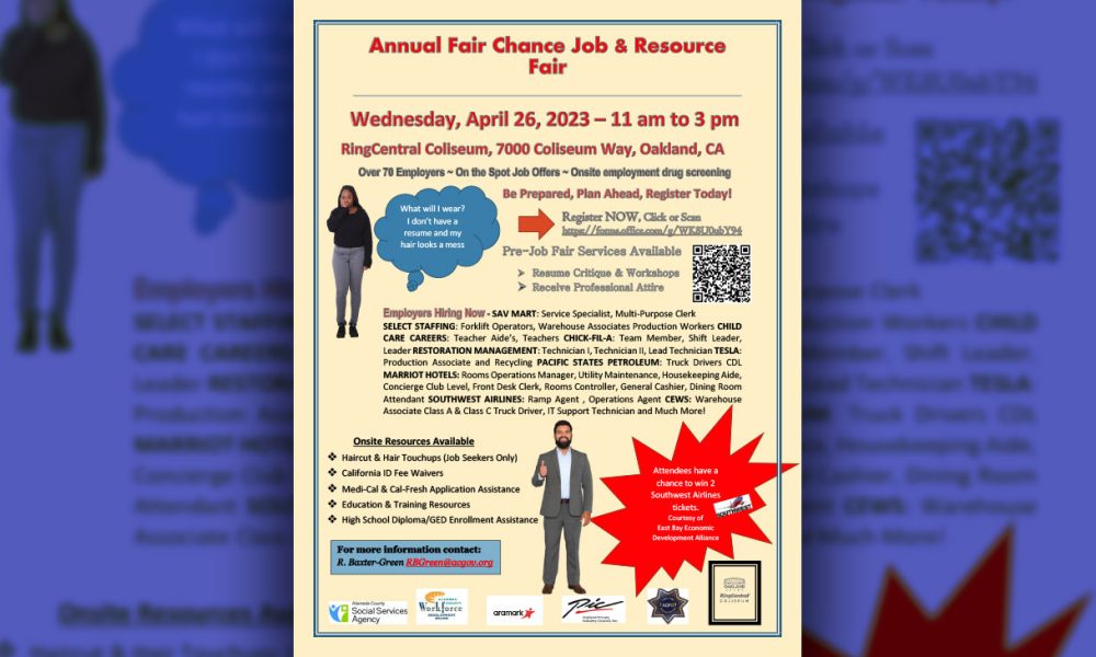 Alameda County Fair Chance Job and Resource Fair Wednesday, April 26