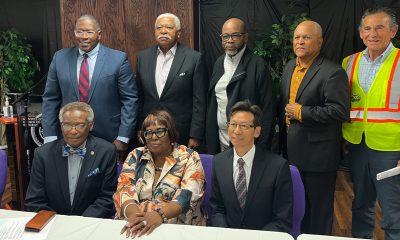 Top row, left to right: Terry Wiley, Greg McConnell, Jethroe Moore II, Bishop Bob Jackson and Noel Gallo. Second row: Robert L Harris, Cynthia Adams and Carl Chan. Photo by Magaly Muñoz.