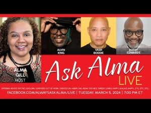 LIVE! — ASK ALMA! — TUES. 3.5.24 7PM EST