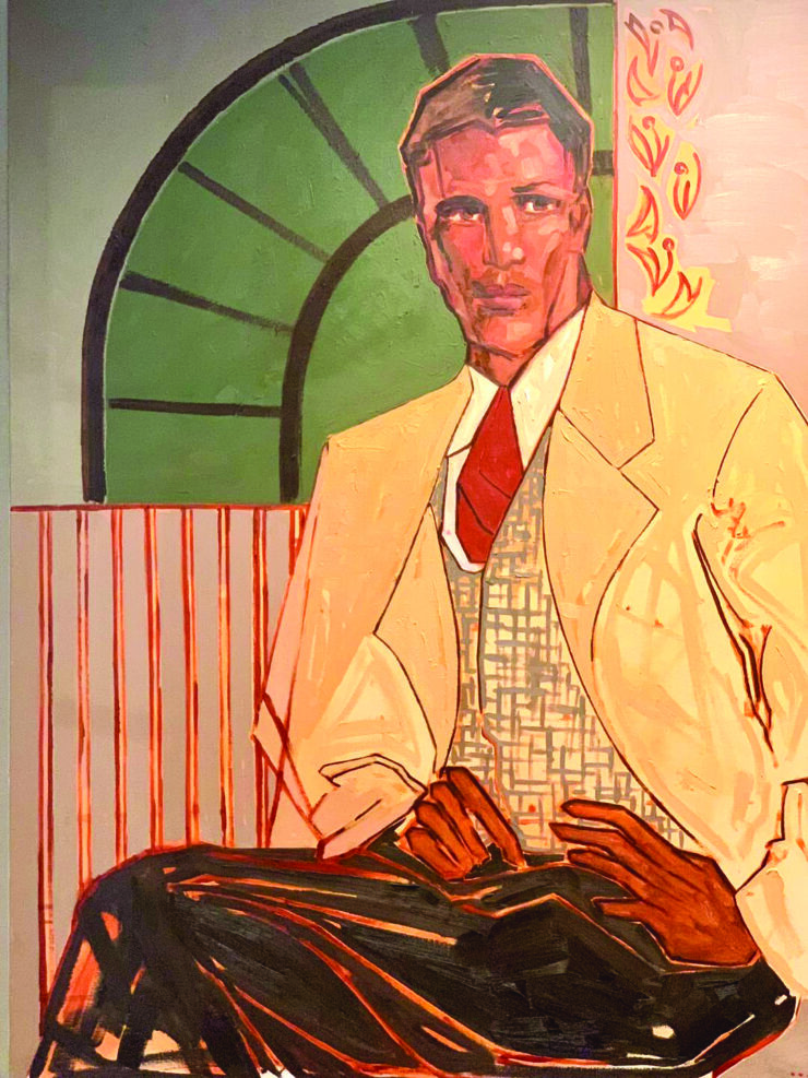 Black Man in Suit, 2020 | Oil On Canvas | 48 x 36 inches. By Charisa Dene Jacobs