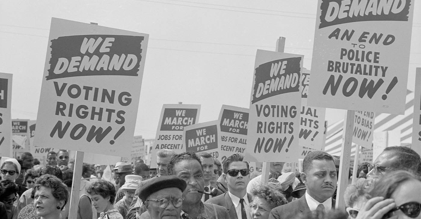 The landmark legislation emerged from a period of intense struggle and demand for the fulfillment of the 14th Amendment’s promise of “equal protection of the laws.” Above, protesters from the March on Washington in 1963. NNPA file photo.