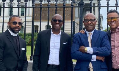 Oakland pastors at the White House to End Gun Violence. (L-R) Pastors Darnell Hammock, Bishop Keith Clark, Pastor Michael Wallace, and Pastor Zachary Carey. Photo courtesy of ION (Impact Oakland Now).