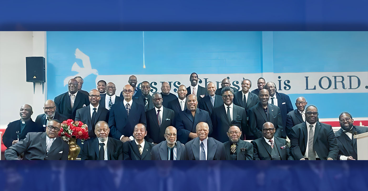 Members of the Bay Cities Baptist Ministers Union. First row: J. Captain, C. Harris, E. Lloyd, J.L. Hudson, J.L. Smith, F. Henry, C. Prince, S. Robinson, and J. Jones. Second row: F. Robinson, H. Williams, D. Jones, C. Green, R. Easterling, K. Young, S. Walker, C.L. Hopkins, and W. Culp. Third Row: G. Taylor, E. Barfield, M. Robinson, I. Green, G. Johnson, T. Butler, and J. Swain. Fourth row: R. Elzey, E. Bullen, R. Lacy, E. Ward, K. Dearman, S. Williams, and R. Lathem. Courtesy photo