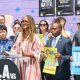 Standing next to Tony Thurmond, LA County Supervisor Holly J. Mitchell, Second District, speaks at the podium surrounded by local representatives, school officials, parents, students and the community on Thursday, August 8, 2024.