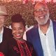 Two supporters, attorney Walter Riley (left) and Pastor Servant B.K. Woodson, stand with Councilmember Carroll Fife at her campaign kickoff, Saturday, Aug. 10 in West Oakland. Photo by Ken Epstein.