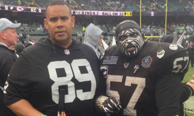 File photo of Ray Bobbitt at a Raiders game at the Oakland Coliseum.