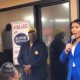 San Francisco Mayor London Breed addresses her supporters at a Meet and Greet at Cafe 22 on Mason Street in Union Square. Photo By Carla Thomas