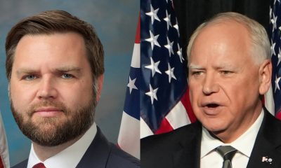 Republican Senator JD Vance of Ohio and Democratic Governor Tim Walz.