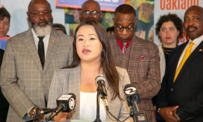 Oakland Mayor Sheng Thao thanked more than 100 faith leaders who say a recall is unfair. Photo by Kevin Hicks.