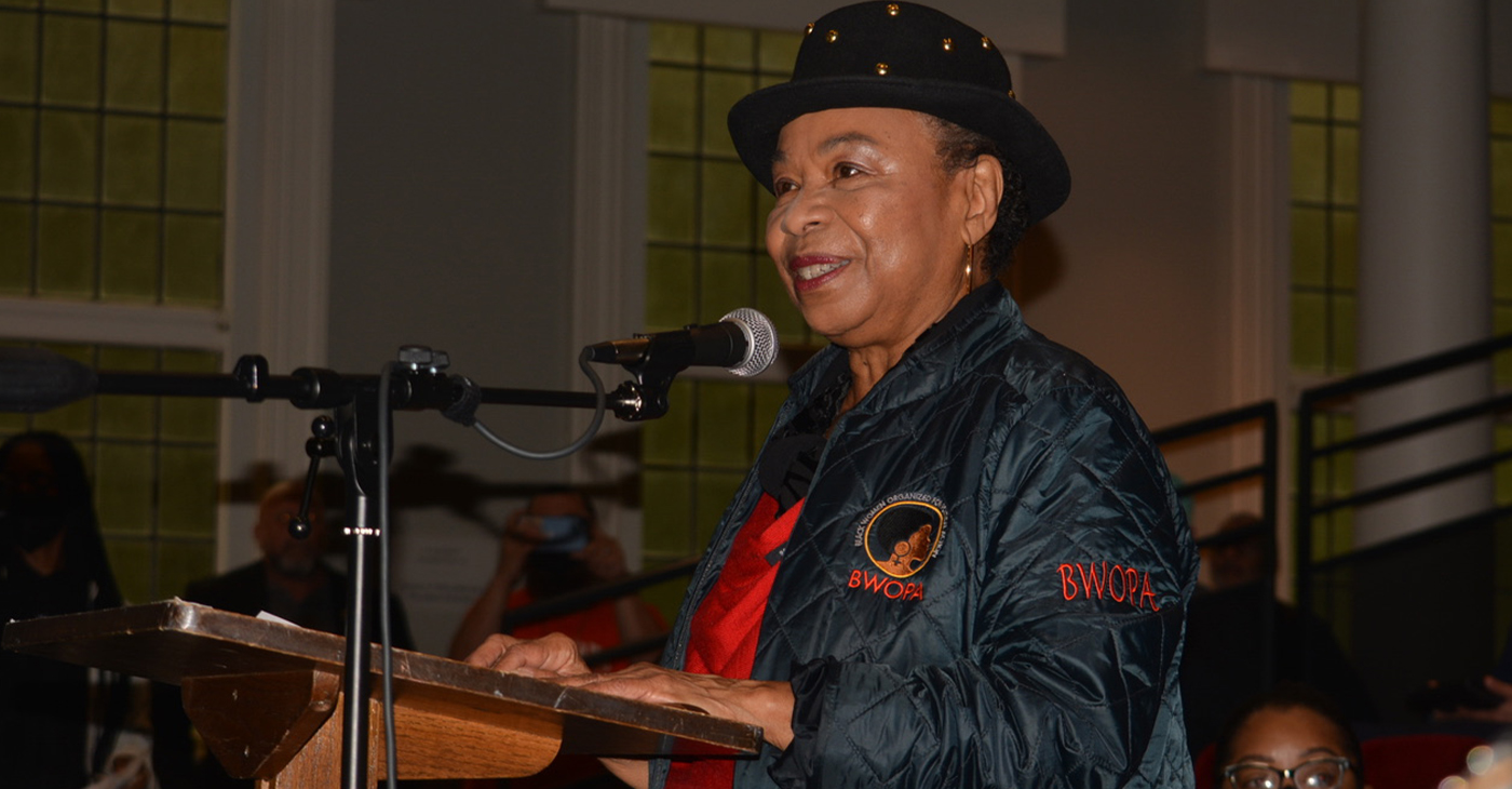 (File Photo) U.S. Congresswoman Barbara Lee (D-13-Oakland) chides Justices on the Supreme Court of the United States for voting to strike down Affirmative Action. She is shown here speaking in front of the California Reparations Task Force in Oakland on May 6, 2023. CBM photo by Antonio Ray Harvey. By Edward Henderson, California Black Media