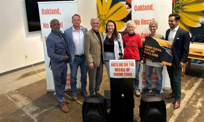 Members of Oaklanders Defending Democracy political action committee with Oakland Mayor Sheng Thao, center. Courtesy photo.