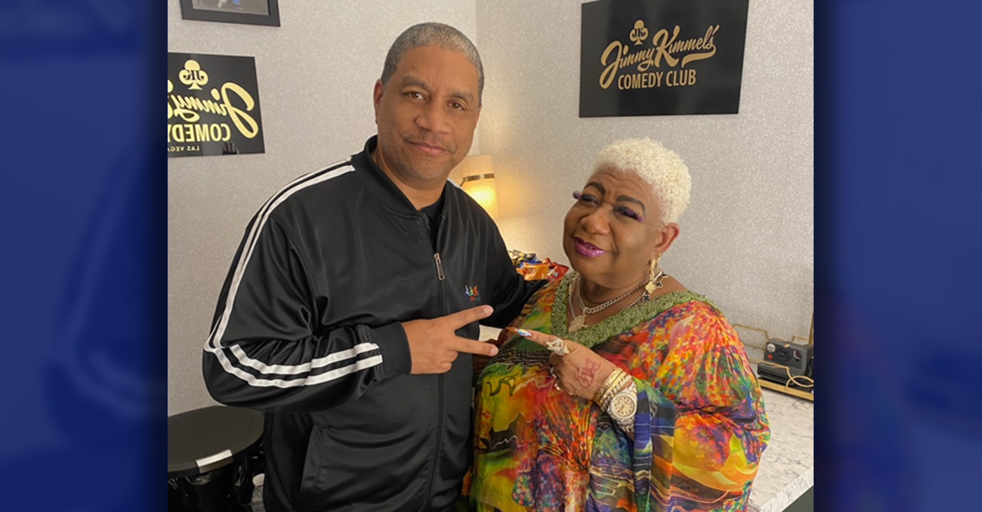 (L-R) Terry T. aka Mr. Community and Oakland legend, comedian Luenell. Photo by Jonathanfitnessjones.