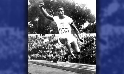 William DeHart Hubbard made history in 1924 when Hubbard made Olympic history by winning the Gold Medal in the long jump. Public Domain.