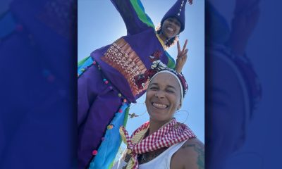 Mandisa Snodey, a volunteer at the festival, smiles with her daughter Amina, a member of the Prescott Circus which performed at the festival. Courtesy photo.