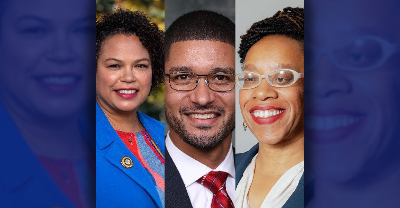 From left to right: Incumbent Mia Bonta (D) is running in Assembly District 18 (Oakland); Kevin Lincoln (R), Mayor of Stockton, is challenging incumbent Josh Harder (D) in Congressional District 9)(Stockton); and Lateefah Simon (D) is running in Congressional District 12 (Oakland).