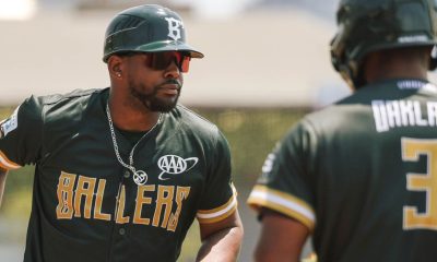 James Harris coaching on the field for the Oakland Ballers, a new Pioneer League team in the Bay Area. Harris also coaches youth baseball in order to prepare them for sports after high school. Photo courtesy of James Harris.