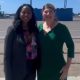 California State Controller Malia Cohen (left) attended the launch of the new all-electric mobile harbor crane system at the Port of San Diego. Cohen is pictured here with Assemblymember Tasha Boerner (D-Encinitas).