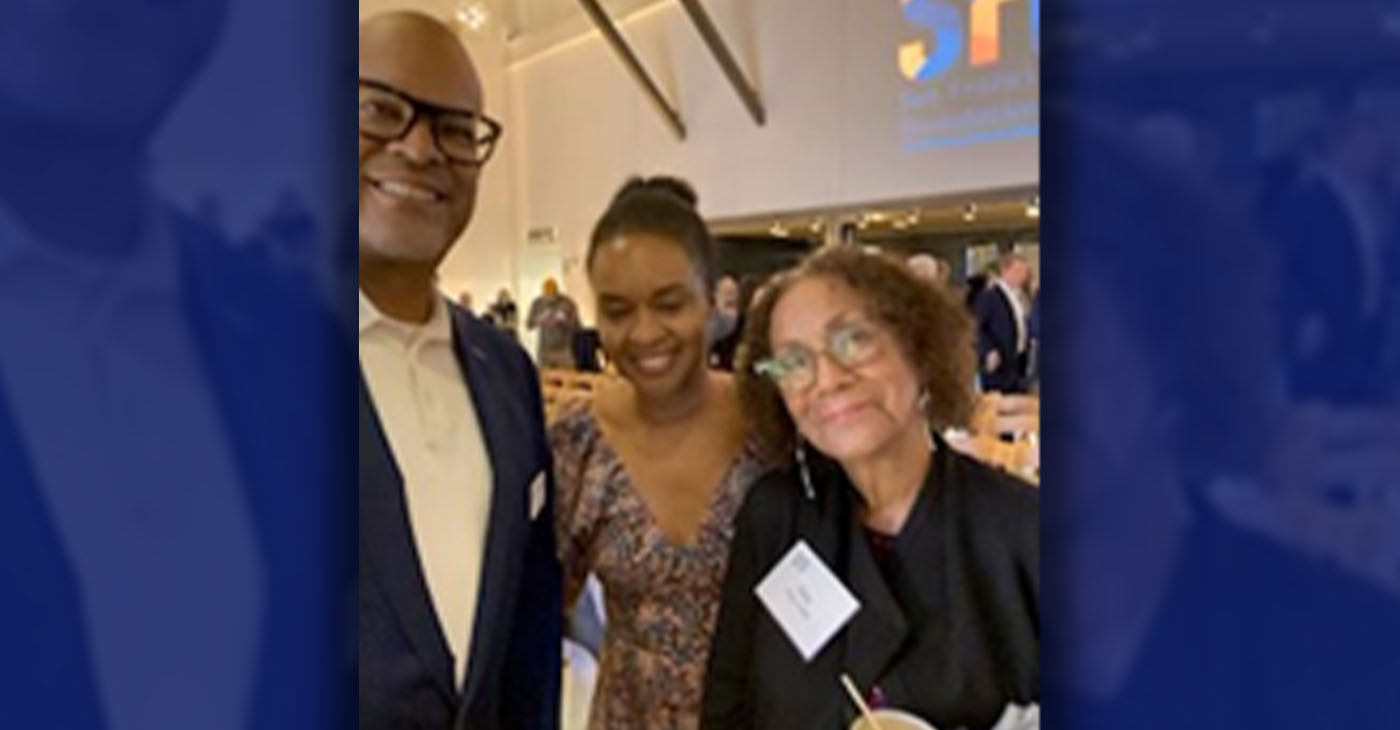 San Francisco Foundation CEO Fred Blackwell, SFF Programs Vice President Raquiba Labrie and Gay Plair Cobb, trustee emerita at the foundation’s 76th anniversary at The Pearl in San Francisco. Photo by Conway Jones.