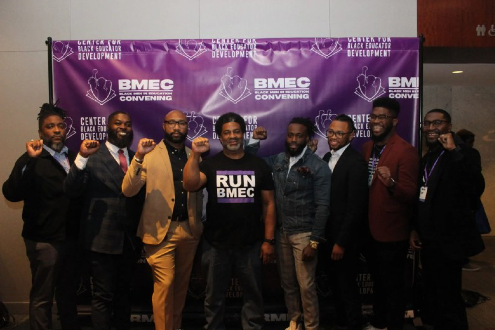 Sharif El-Mekki, center, led the annual Black Men Educators Convening in Philadelphia (Photo by Anaz X)