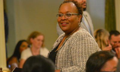 Asm. Lori Wilson (D-Suisun City) is greeted by ACA 8 supporters from across the state after the bill's passage in the Senate. (CBM photo by Antonio Ray Harvey, June 27, 2024)