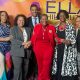 L-R: BWOPA State Executive Director LaNiece Jones; State Asm. Mia Bonta; BWOPA 2024 Man of The Year/Urban League SFBA CEO Ken Maxey; BWOPA State President Hon. Dezie Woods-Jones; State Senator Lola Smallwood-Cuevas; Rowena Brown, Oakland Councilmember At-Large, Elect; BWOPA State Regional Director Vashone Huff. Courtesy photo.