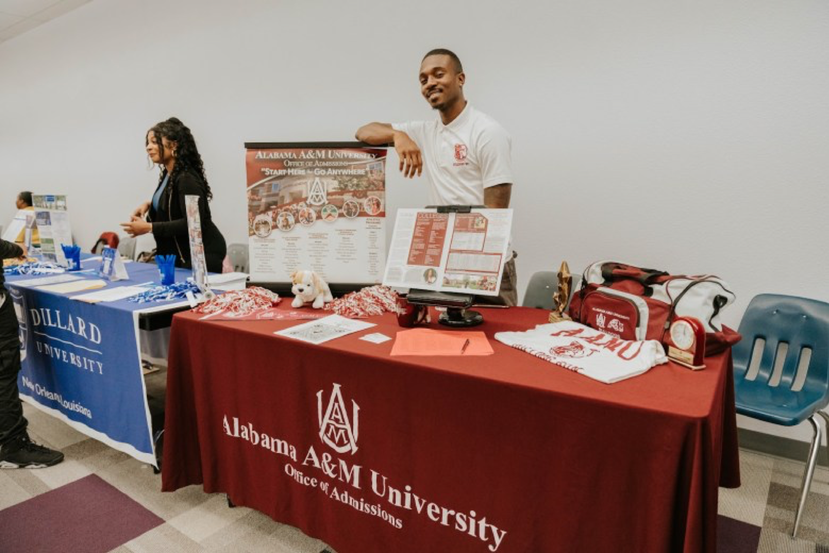 Eron Blue, Alabama A&M University recruiter poses for the camera. Erin Campbell, OBSERVER