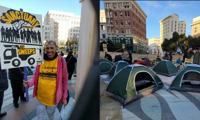 The California Poor People’s Campaign’s Victoria King erected encampments for unhoused Oaklanders. Victoria King and her committee erected these emergency tents to symbolize the needs of unhoused Oaklanders. Photos by Post Staff.