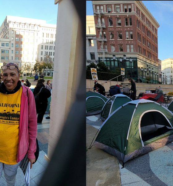 The California Poor People’s Campaign’s Victoria King erected encampments for unhoused Oaklanders. Victoria King and her committee erected these emergency tents to symbolize the needs of unhoused Oaklanders. Photos by Post Staff.