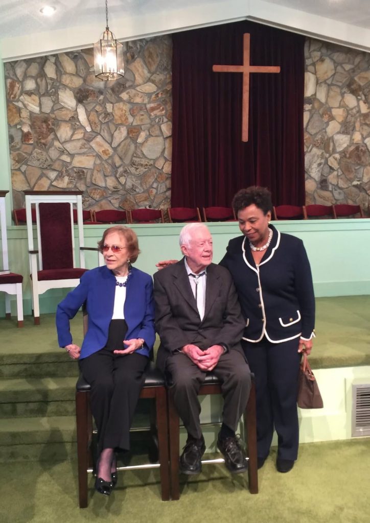 Barbara Lee with PresidentCarter and First Lady Rosalyn.
Lee has treasured the CD’s and
notes of his Sunday School Bible
lessons through the years. Photos
courtesy of Rep. Lee’s office.