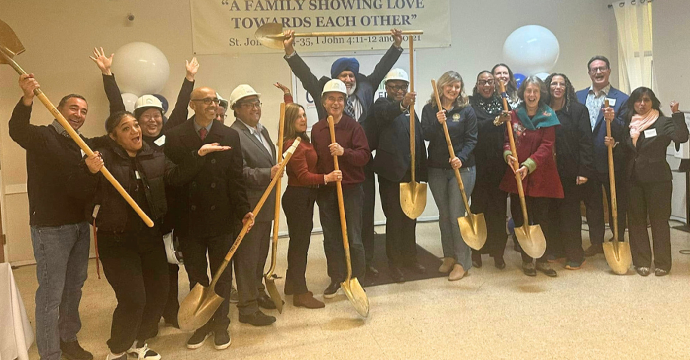 The groundbreaking ceremony was held indoors due to the rain. Photo courtesy of the City of Richmond.