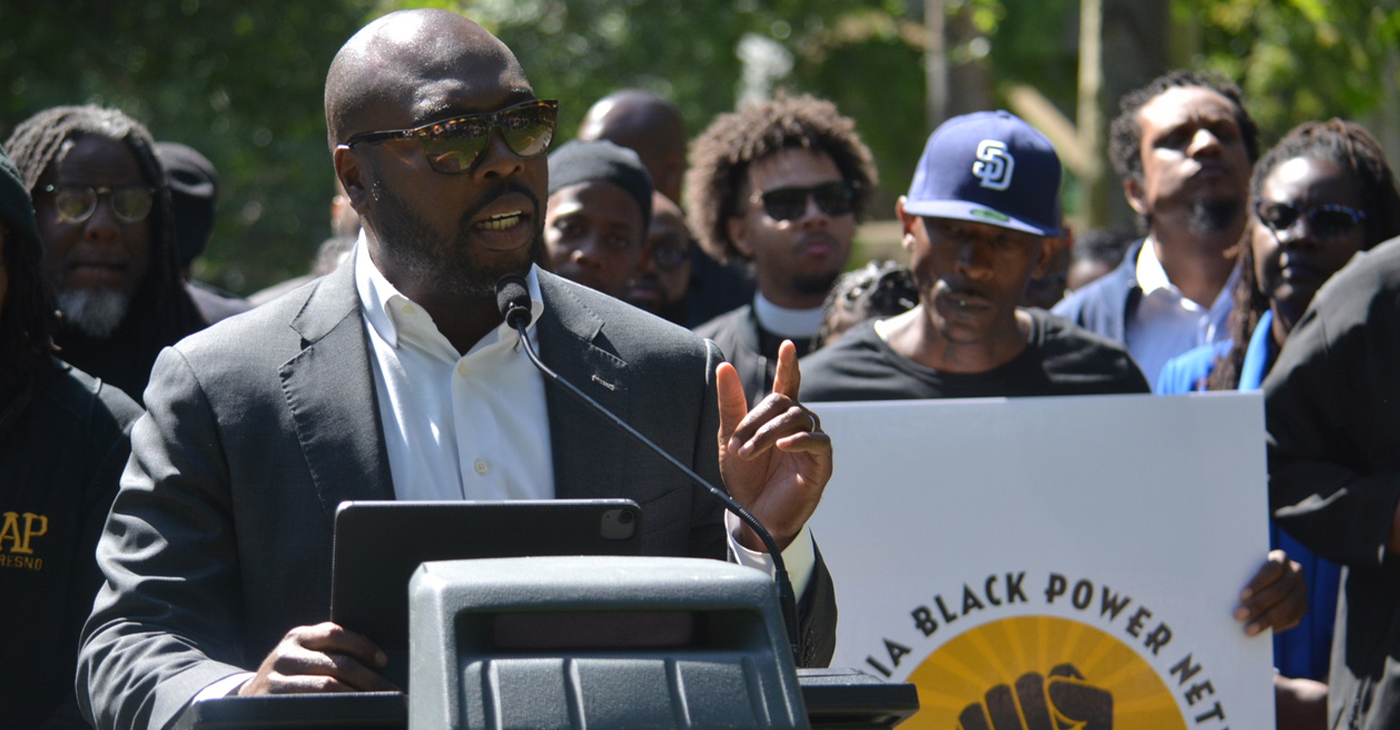 Marc Philpart, Executive Director of the California Black Freedom Fund, emphasized that every legislator and the Governor of California should support the coalition's efforts. (File photo by Antonio Ray Harvey, CBM).