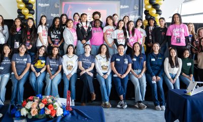 Front Row: UC Berkeley Steel Bridge Team Back Row: Girls, Inc. Participants. Photo courtesy of the Golden State Warriors.