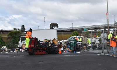 The City of Oakland began sweeping their largest homeless encampment on E 12th St. Monday morning. Advocates claim that the city has not done its due diligence with providing ample resources or outreach for residents at the encampment. Photo by Magaly Muñoz.