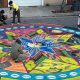 Painters put on the finishing touches of the Oakland Mandala on Nov. 28. Photo courtesy Mandisa Snodey.